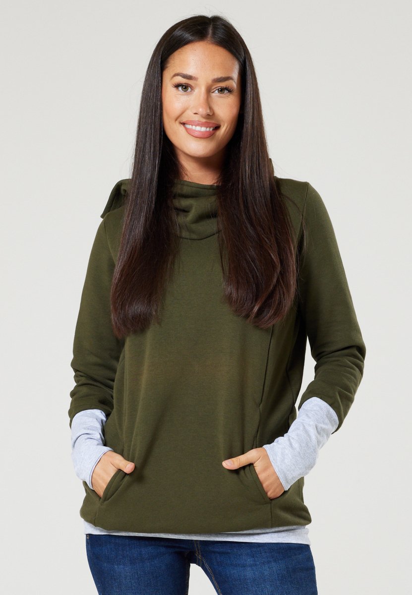 olive green hoodie women's