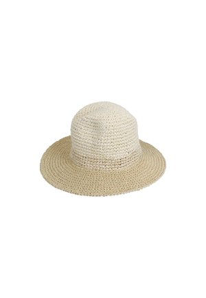 TWO COLORED SUMMER FEDORA - Kalap - irish cream