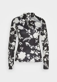 Pikkade varrukatega topp - black/off white