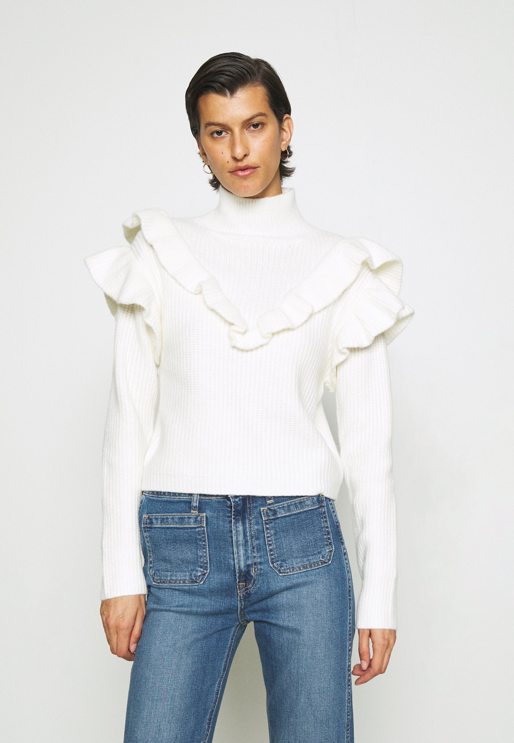 Glamorous Tall ROLLNECK CROPPED RUFFLE 