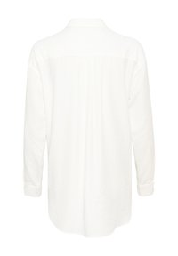 Camicia bianca a maniche lunghe con yoke posteriore, polsini con bottoni e vestibilità comoda. Realizzata in un tessuto leggero e liscio.
