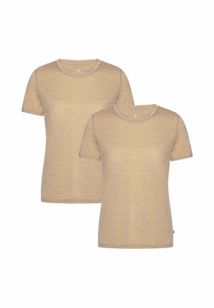 2-PACK - T-shirt till träning - sand