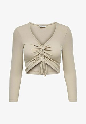 ONLY Langærmet T-shirt - humus
