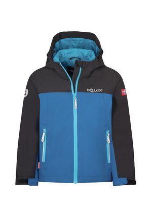 TROLLKIDS, KIDS TELEMARK JACKET - Outdoor jacket - alpine blue/black/pool blue