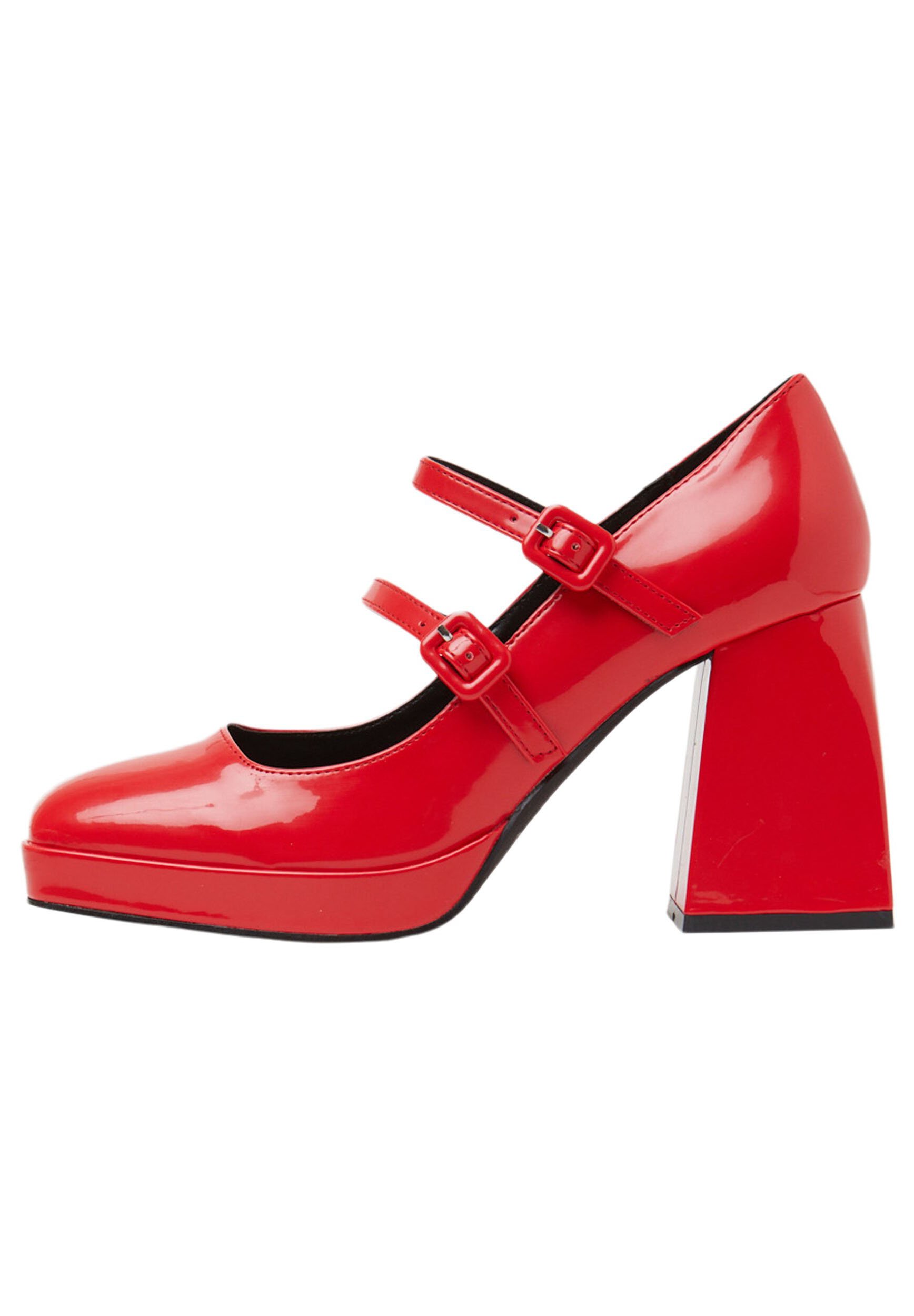 Scarpe Anni 50 Scarpa Donna Unisa Stile Mary-Jane In Pelle