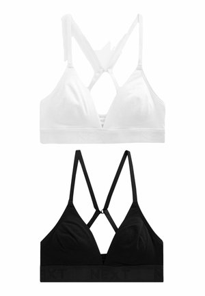 LOGO BRALETS 2 PACK  - REGULAR FIT - Liemenėlė su trikampio formos kaušeliais - black white