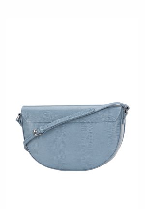 SADDLE MADE FROM LIZARD-TEXTURED  - Schoudertas - light blue