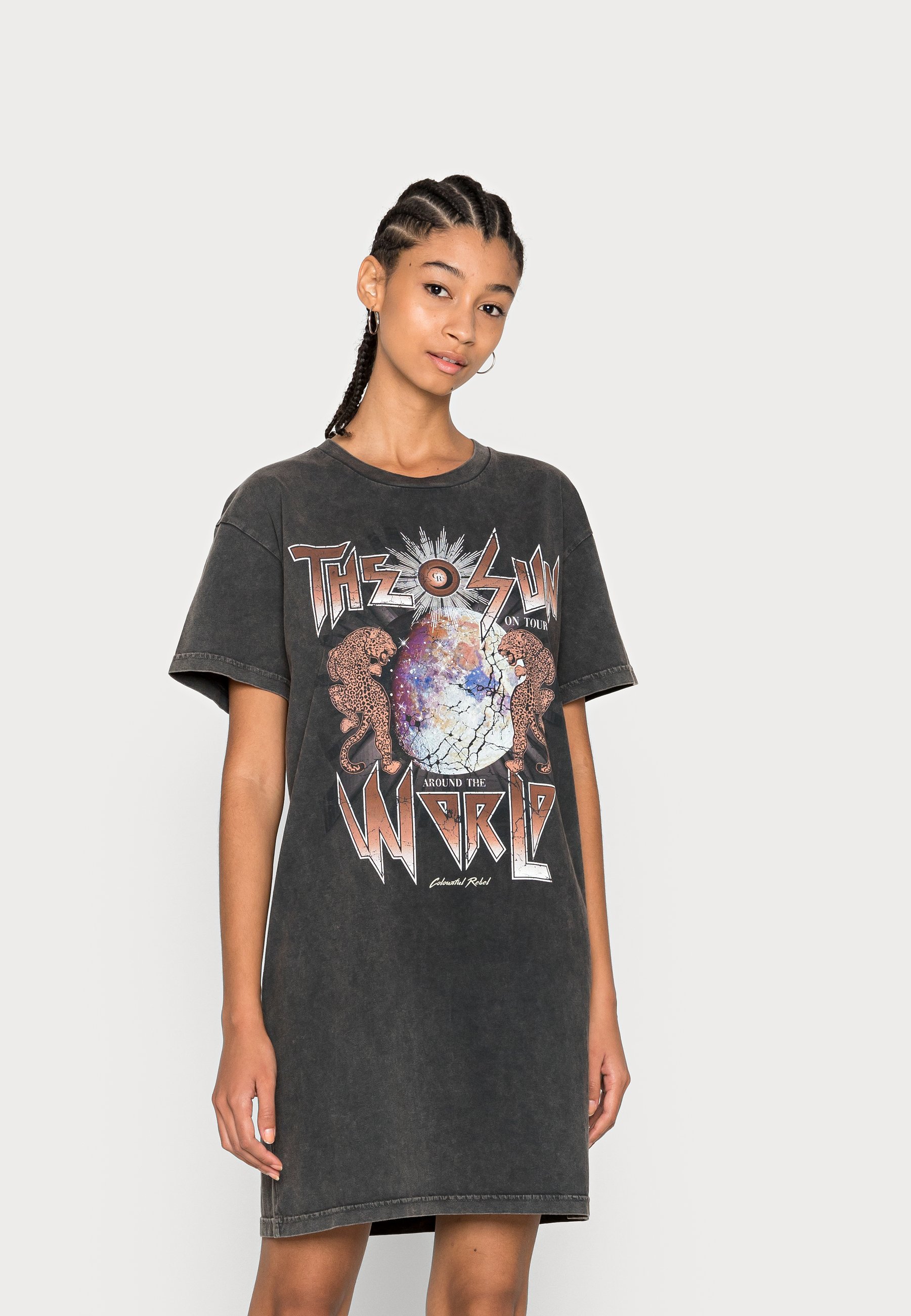 Colourful Rebel SUN TOUR ACID WASH TEE 