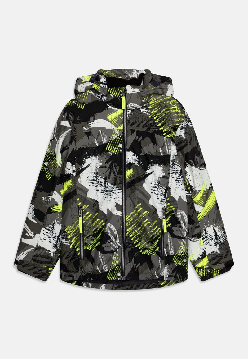 CMP SNAPS HOOD  - Giacca da snowboard - olive/yellow fluo