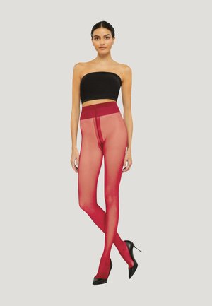 Wolford, INDIVIDUAL 10 BACK SEAM - Tights - cranberry