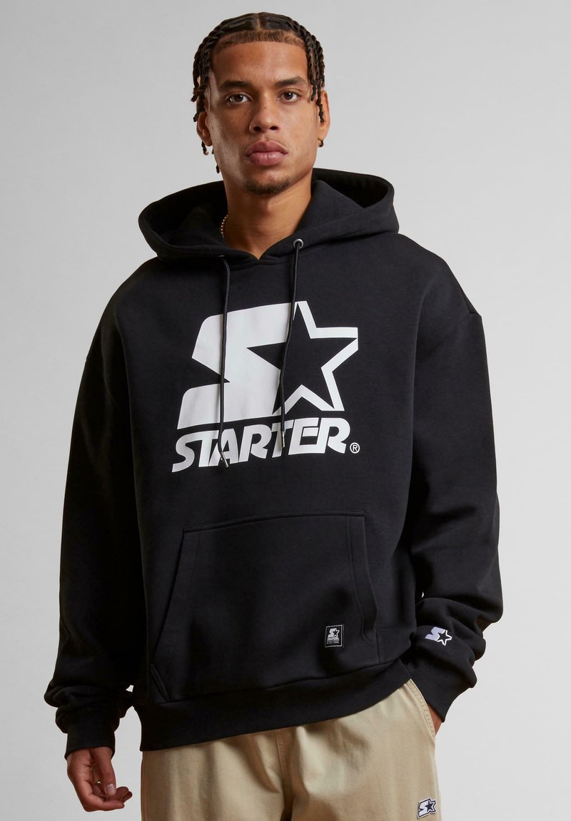 STARTER BLACK LABEL Felpa Con Cappuccio Uomo – Essential Oversize, Tasca A Marsupio, Morbida, Colore Nero, Taglia M - 4