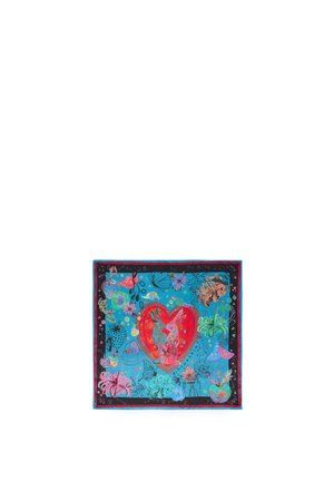 CORAZON CONEJOS Y FLORES - Sjaal - azul
