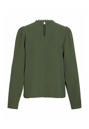 VILA, VIPALLAS L/S O-NECK TOP/KA - Blouse - laurel wreath