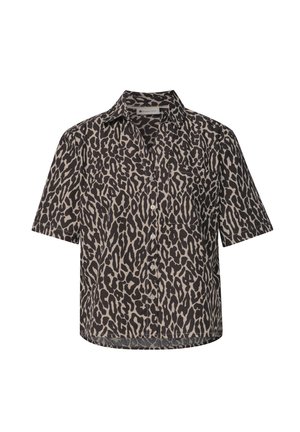 Street One, KURZARM HEMDBLUSE MIT BRUSTTASCHE UND PRINT - Chemisier - light terra mocha