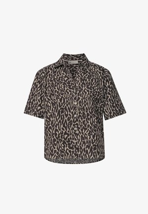 Street One, KURZARM HEMDBLUSE MIT BRUSTTASCHE UND PRINT - Blusa - light terra mocha