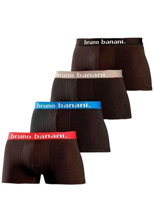 Mustad mustad pokud punase vööga, millel on tekst "uno banani". Sile tekstuur ja istuv disain, rõhutades keha kuju.