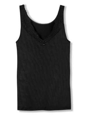 Calida SENSUAL SECRETS OHNE ARM - Hemd - schwarz