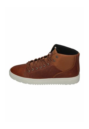 High-top trainers - cognac