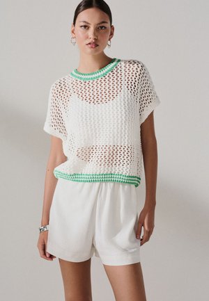 Next, SHORT SLEEVE - T-shirt print - white tipped
