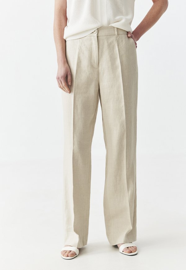 Stoffhose - beige melange