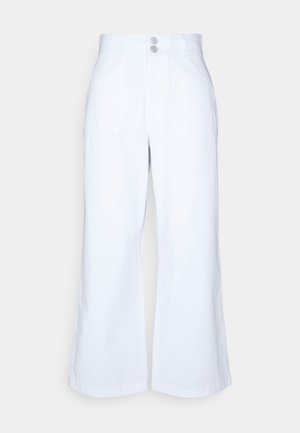 SUPER STRAIGHT PANT - Spodnie materiałowe - white