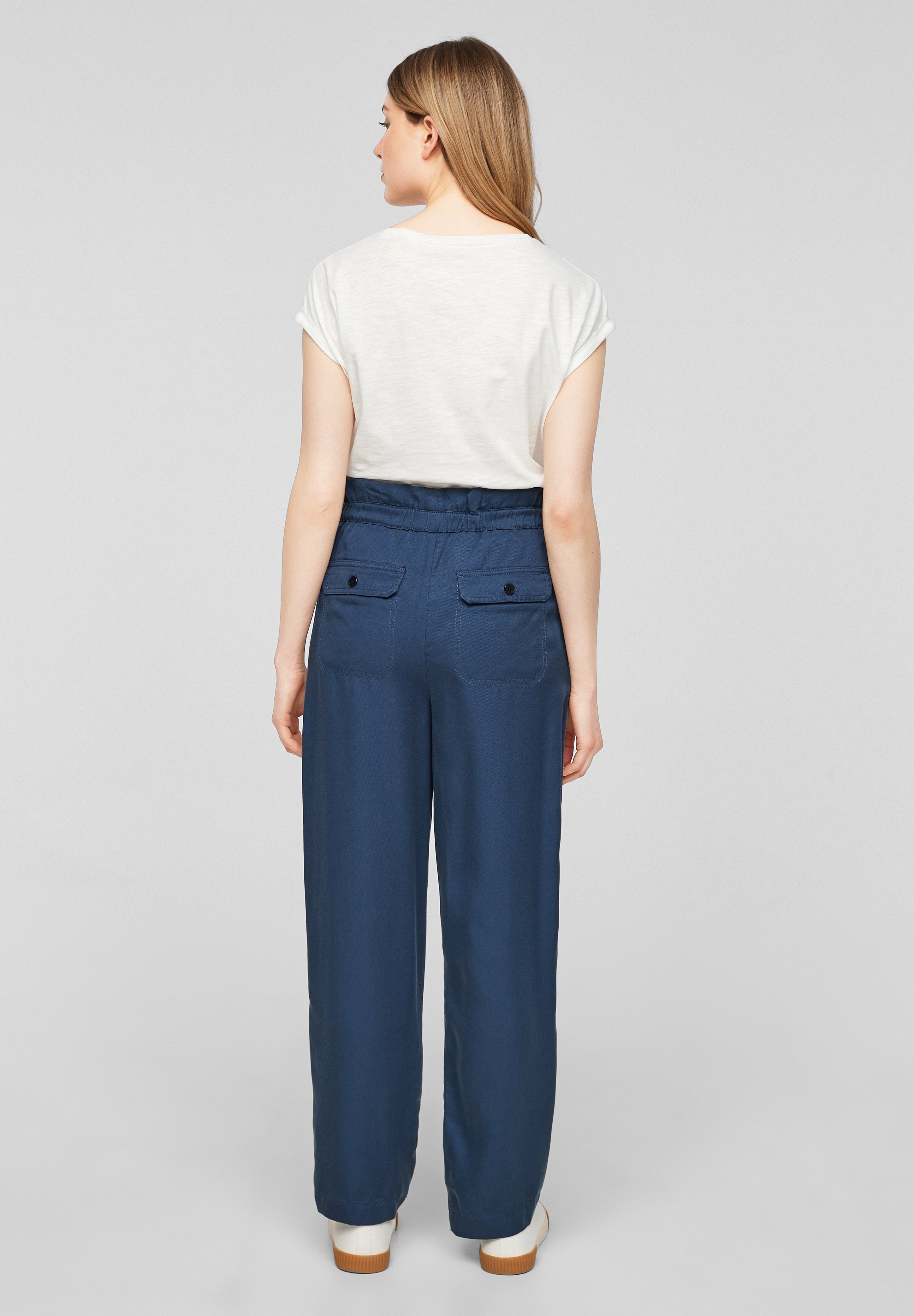 s.Oliver MET HOGE TAILLE - Broek - blue/donkerblauw - Zalando.nl