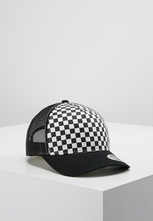 Flexfit CHECKERBOARD RETRO TRUCKER - Caps - black/white