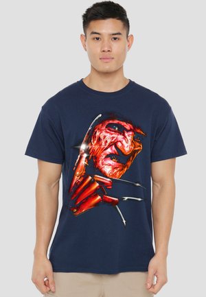 Cotton Soul, NIGHTMARE ON ELM STREET/FREDDYS FACE - Print T-shirt - dark blue