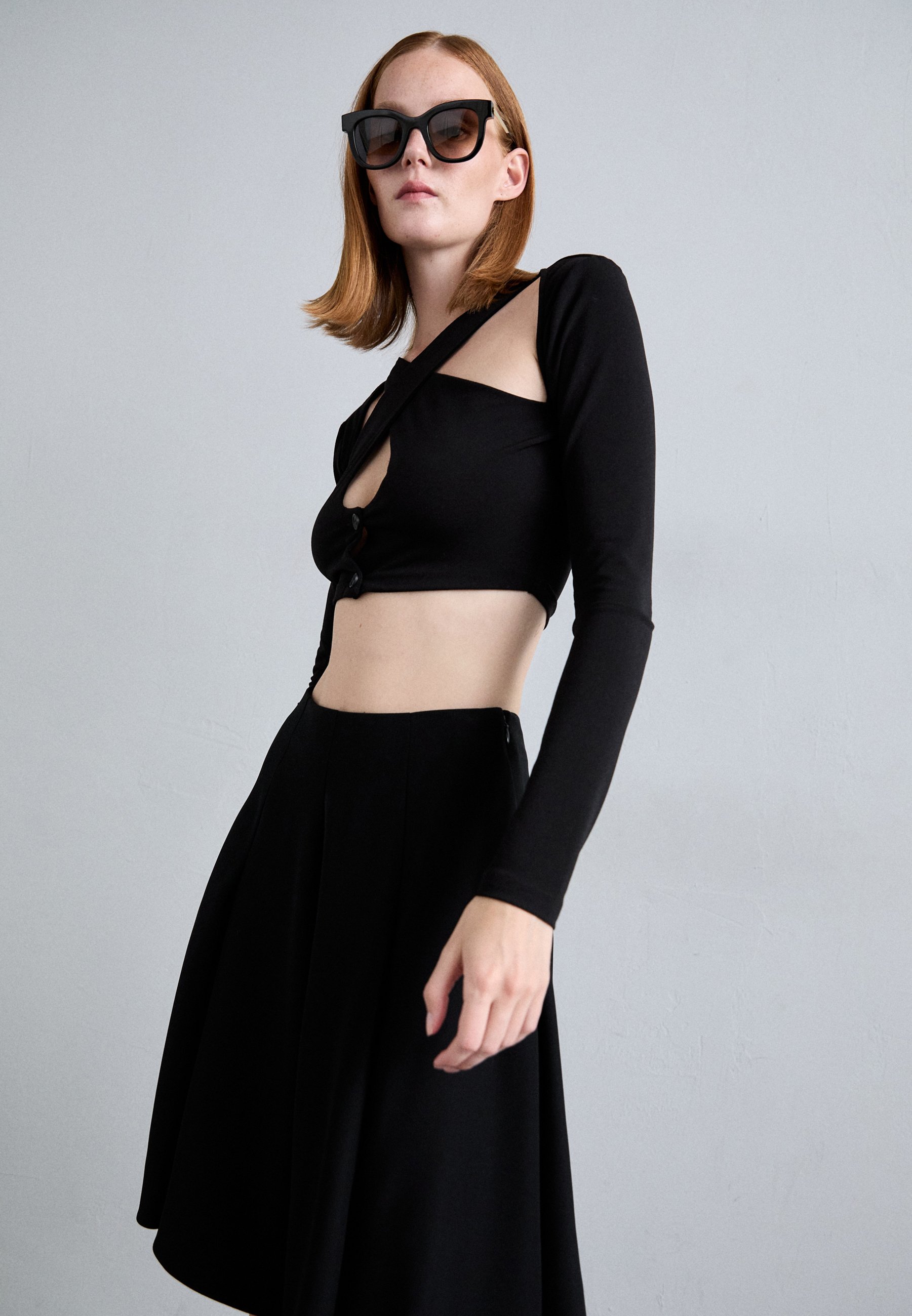 Emporio Armani GONNA - A-line skirt - black - Zalando.co.uk