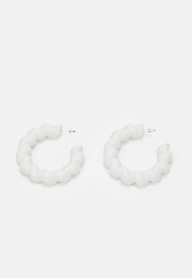Uncommon Matters CURL HOOPS - Øredobber - alabaster white