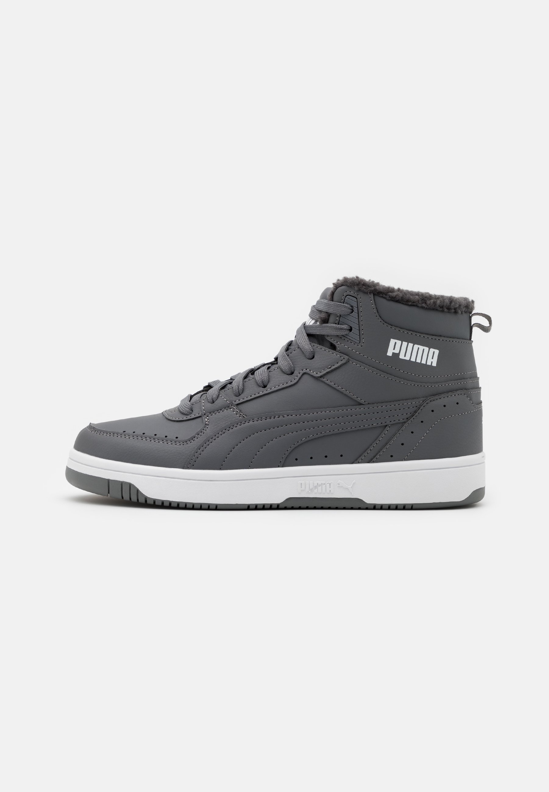Puma REBOUND JOY UNISEX - Sneakers hoog - castlerock/white/wit - Zalando.nl
