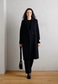 Scotch & Soda SINGLE BREASTED HERRINGBONE COAT - Klasszikus kabát - black and night