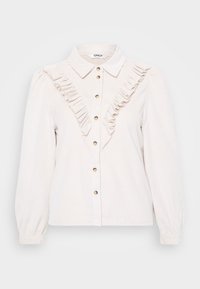 ONLMARIKE FRILL SHIRT - Button-down blouse - pumice stone