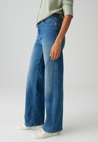 OPUS HIGH RISE WIDE LEG - Wide leg - daily blue