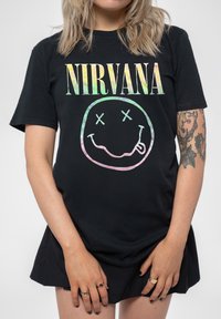 Paradiso Clothing NIRVANA SORBET RAY SMILE BOYFRIEND FIT - Print T-shirt - black