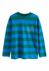 REGULAR FIT - STRIPE LONG SLEEVE CREWNECK  - Majica z dolgimi rokavi - green blue graphic