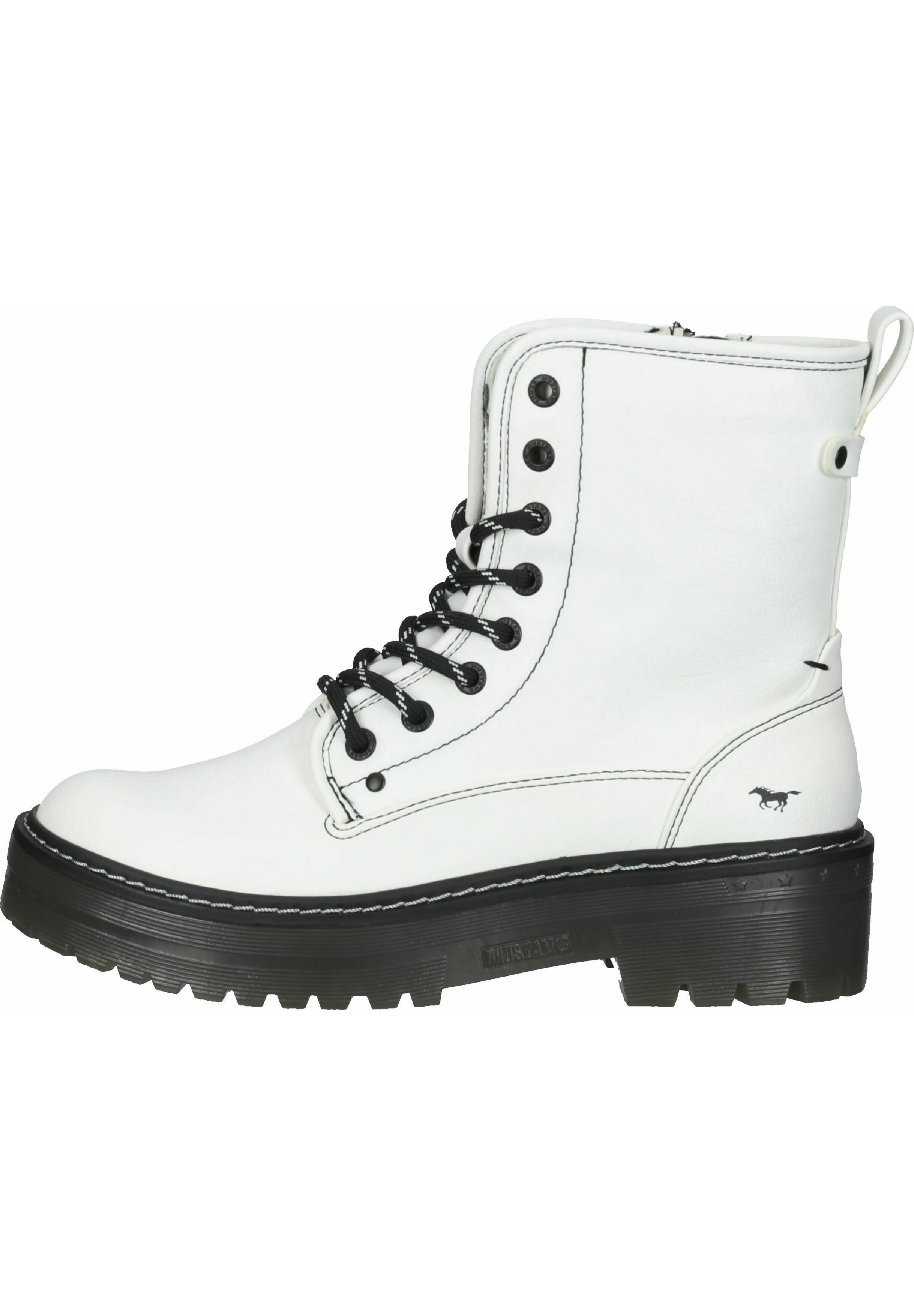 Mustang Enkellaarsjes met plateauzool - weiss 1/wit - Zalando.nl