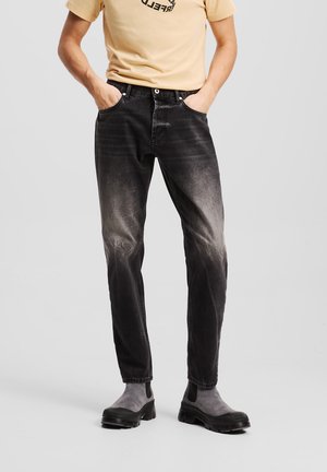 TAPERED - Jeans baggy - washed black
