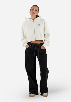 HARLIEN OVERSIZED STRUCTURED JACKET - Zip-up sweatshirt - washed warm white