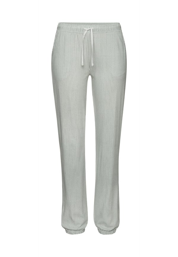 Nachtwäsche Hose - dunkelgrün gestreift