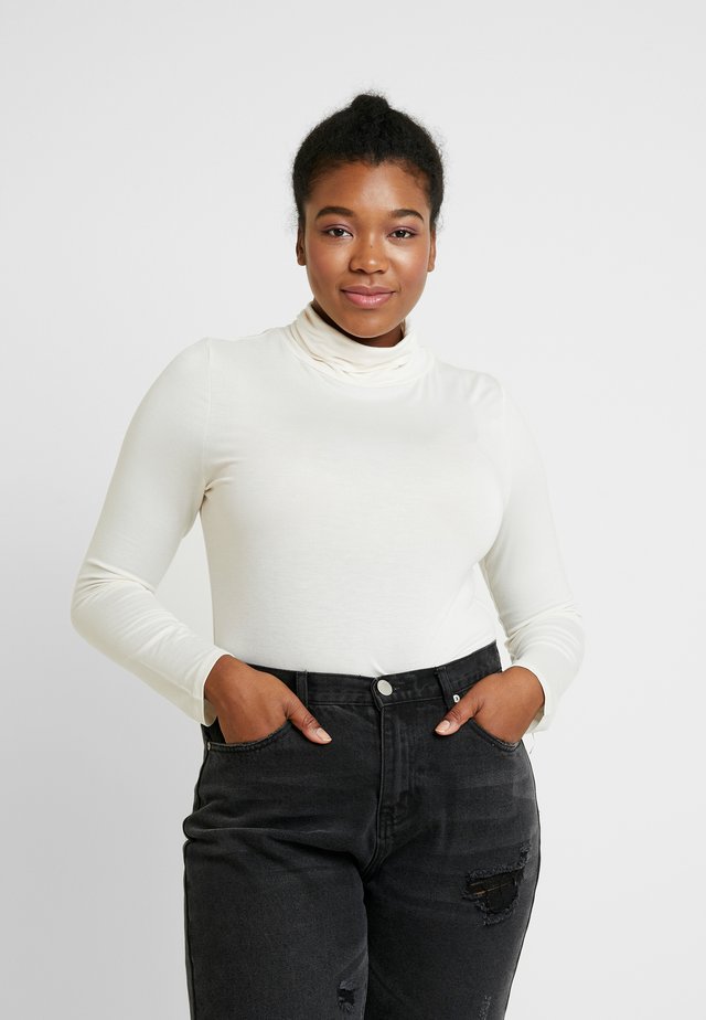 SIDE SPLIT ROLL NECK - Long sleeved top - off white