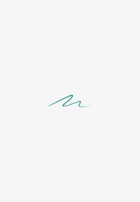 Ligne courbe verte abstraite centrée sur un fond gris clair, ressemblant à une vague minimaliste ou un trait de signature.