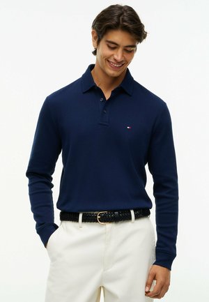 Tommy Hilfiger, LS WAFFLE REG POLO - Maglietta a manica lunga - carbon navy
