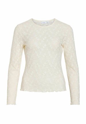 VILA, VIFAY O-NECK L/S TOP - NOOS - Μπλούζα - egret