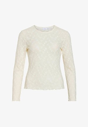VILA, VIFAY O-NECK L/S TOP - NOOS - Μπλούζα - egret