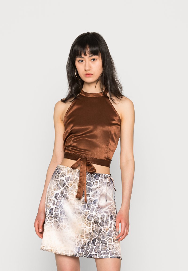 VILA VITONE HIGHNECK - Top - chocolate fondant