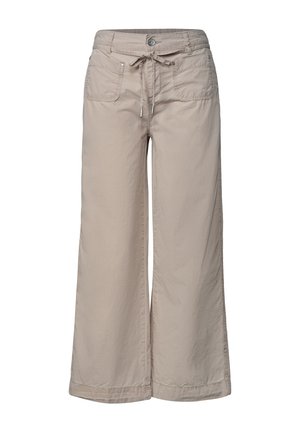 Street One, STRAIGHT LEG PANTS IN WASHED-LOOK - Pantalon classique - sepia sand