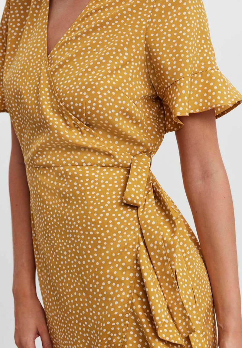 Vero Moda FRILL NOOS - Day dress - harvest gold/gold-coloured - Zalando.ie