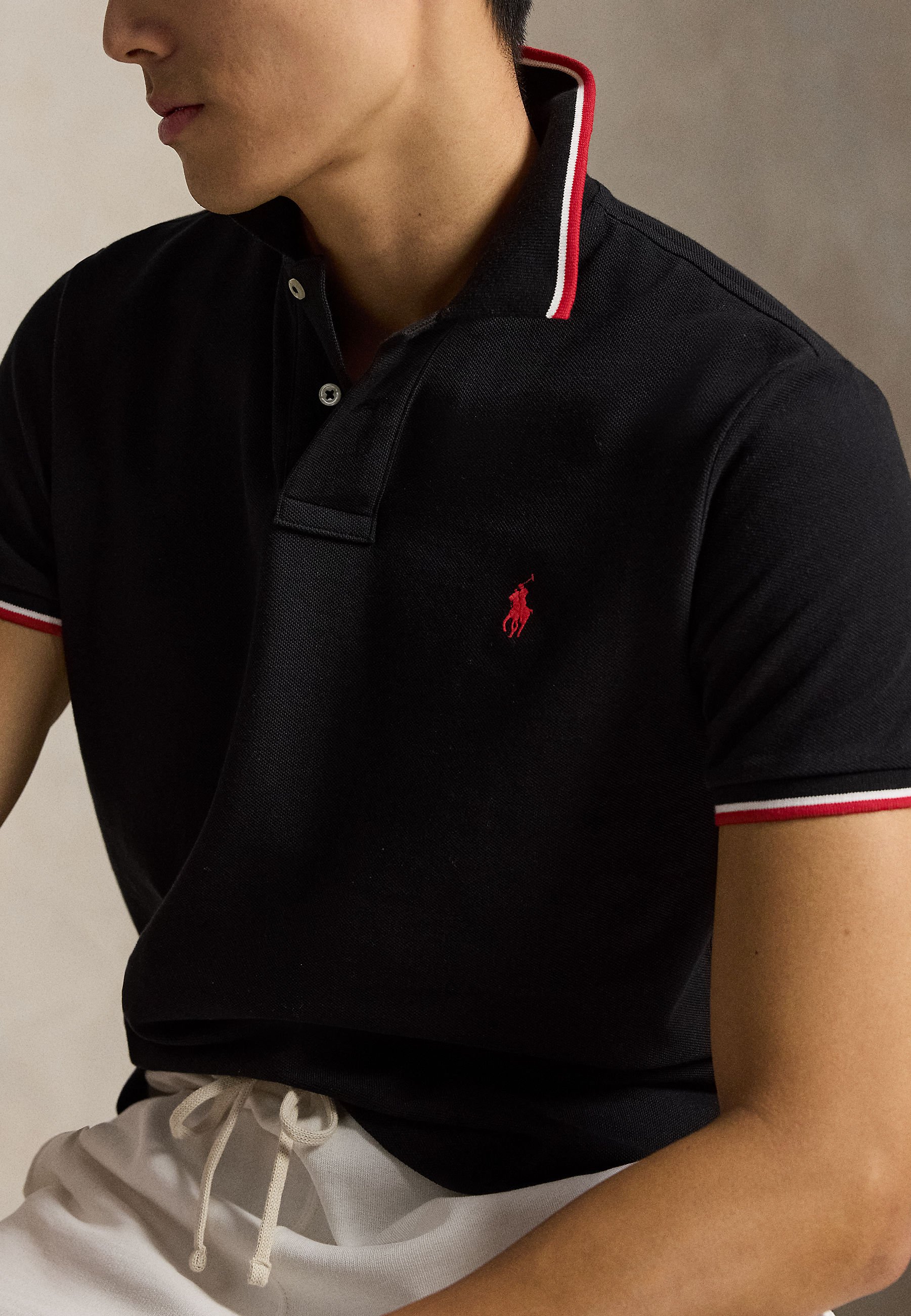 トップス POLO RALPH LAUREN CUSTOM SLIM FIT M Polo Ralph Lauren Masculina Custom Slim Fit Piquet トップス