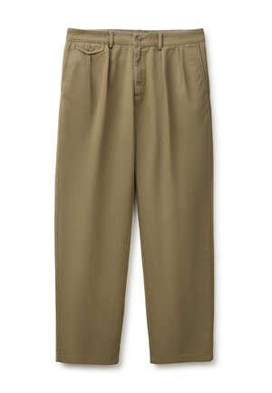 United Colors of Benetton, DOUBLE-PLEATED CHINO TROUSERS WITH A POCKET IN BRUSHED .
REGULAR FIT... - Pantalones chinos - green